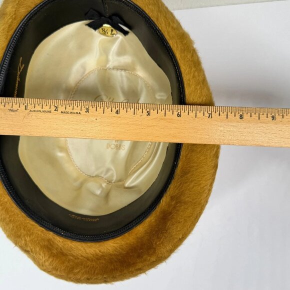 Vintage Golden Coach by Dobbs Fur Felt Fedora Camel Gold Size 7 1/8 - Picture 7 of 11